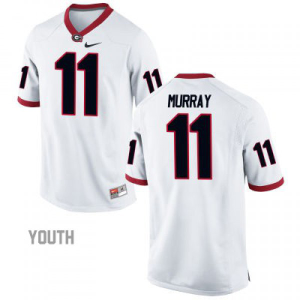 Youth Georgia Bulldogs Aaron Murray Youth #11 College Jersey - White
